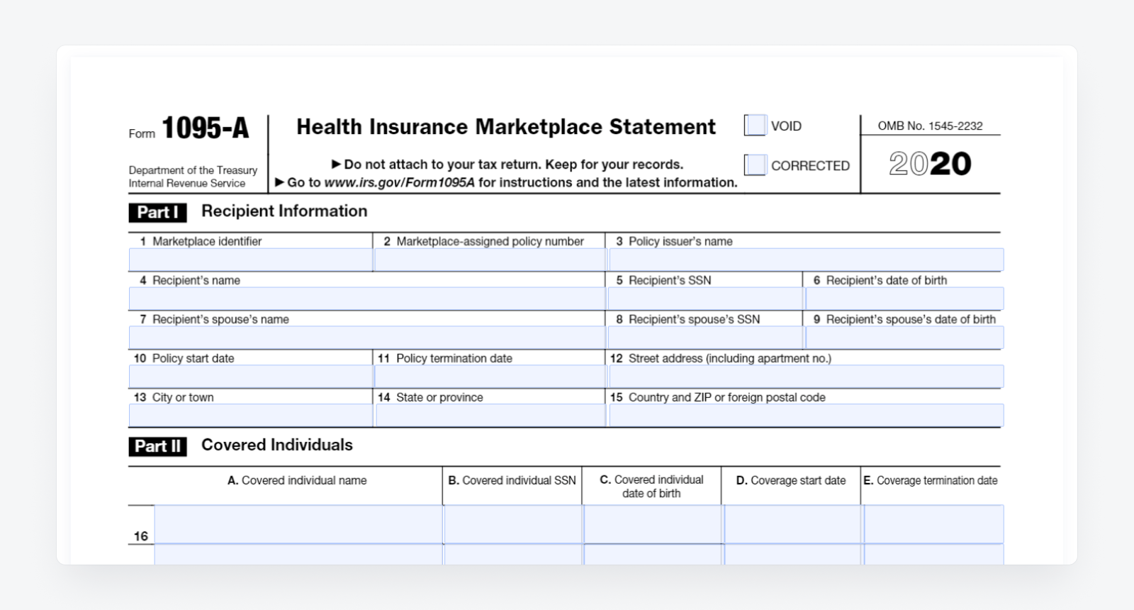 Instructions for Form 1095A and how to fill out it PDFliner