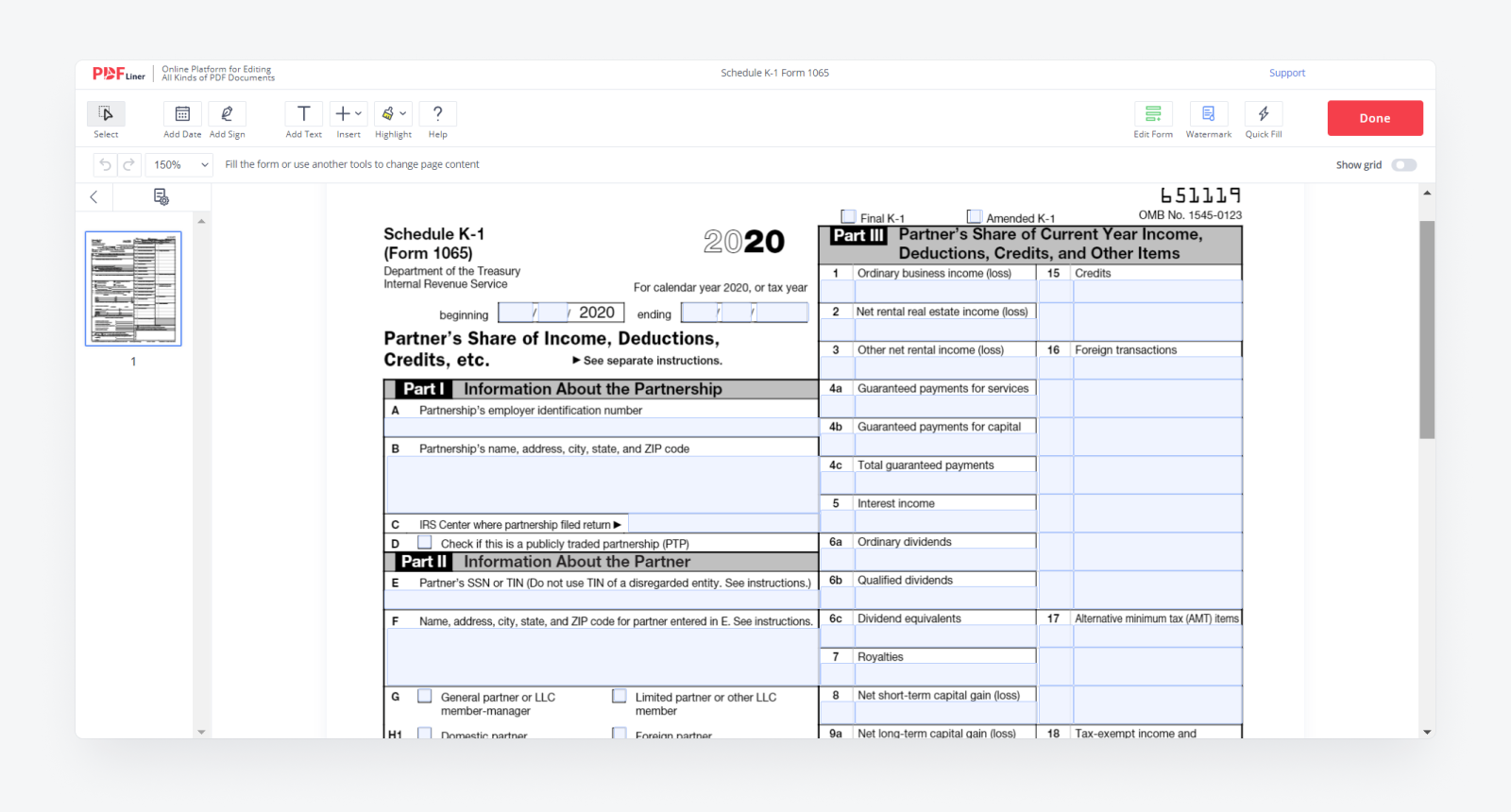 How To Fill Out Schedule K 1 Form 1065 Partner s Share With Ease How To Fill Out Schedule K 1 Form 1065 Partner s Share With Ease