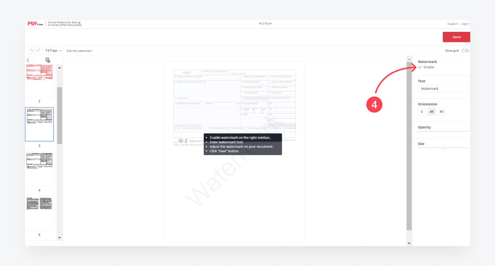 Learn How to Remove Watermark From PDF with PDFLiner