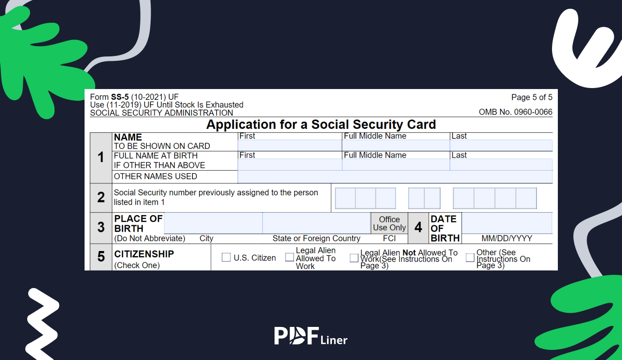 SS-5 Social Security Form 101 Fill-Out and Submission Guide - Image Preview