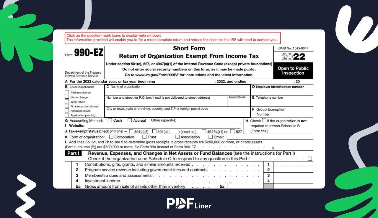 How to Get a 990-EZ Fillable PDF - Image Preview