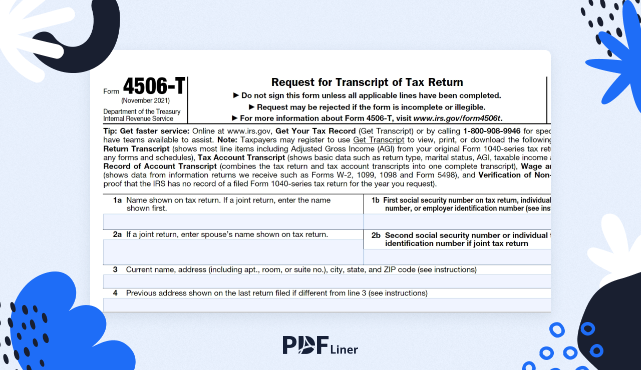 How to Fill Out Form 4506-T Online Brief Guide - Image Preview