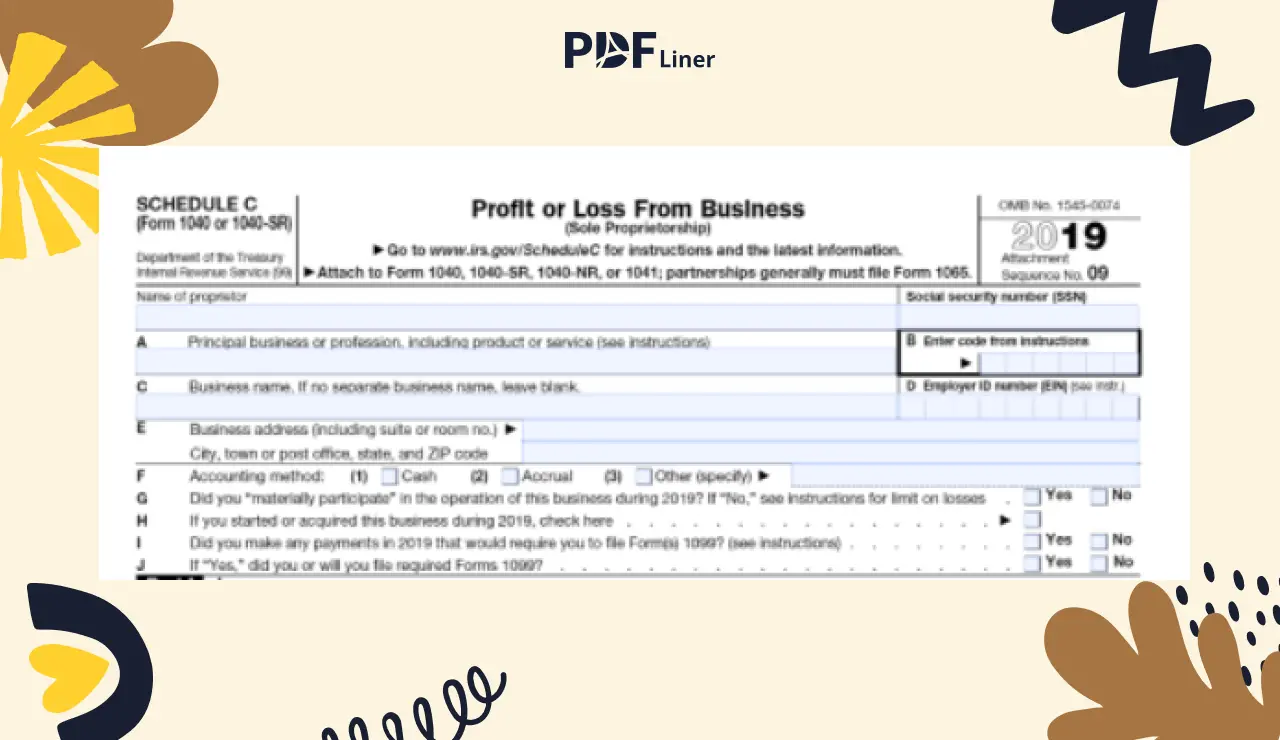 How to Sign Schedule C for Form 1040 - Image Preview