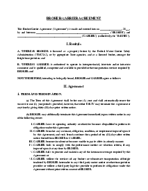 Picture of Broker Carrier Agreement