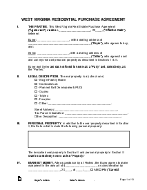 Picture of West Virginia Real Estate Contracts