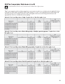 Picture of Tax Computation Worksheet (Form 1040)