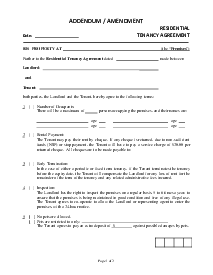 Picture of BC Tenancy Agreement Addendum