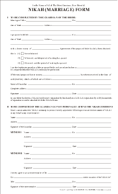 Picture of Nikah Nama PDF