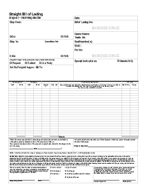 Picture of Straight bill of Lading