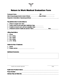 Picture of Doctor Return to Work Note