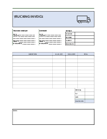 Picture of Trucking Invoice