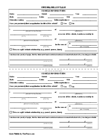 Picture of Virginia Motor Vehicle Bill of Sale