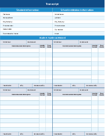 Picture of High School Transcript Template