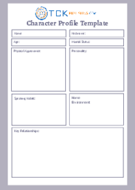 Picture of Fillable Character Profile Template