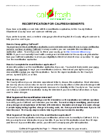 Picture of Recertification for Calfresh Benefits (CF 37)