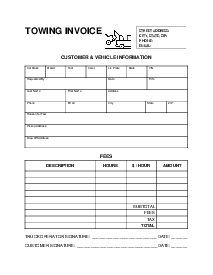Picture of Towing Invoice