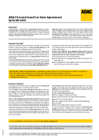 Picture of ADAC Second-hand Car Sales Agreement