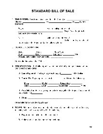 Picture of Bill of Sale Form