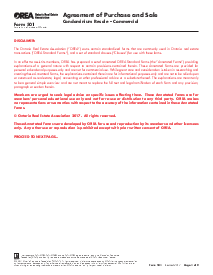 Picture of OREA Form 501, Agreement of Purchase and Sale