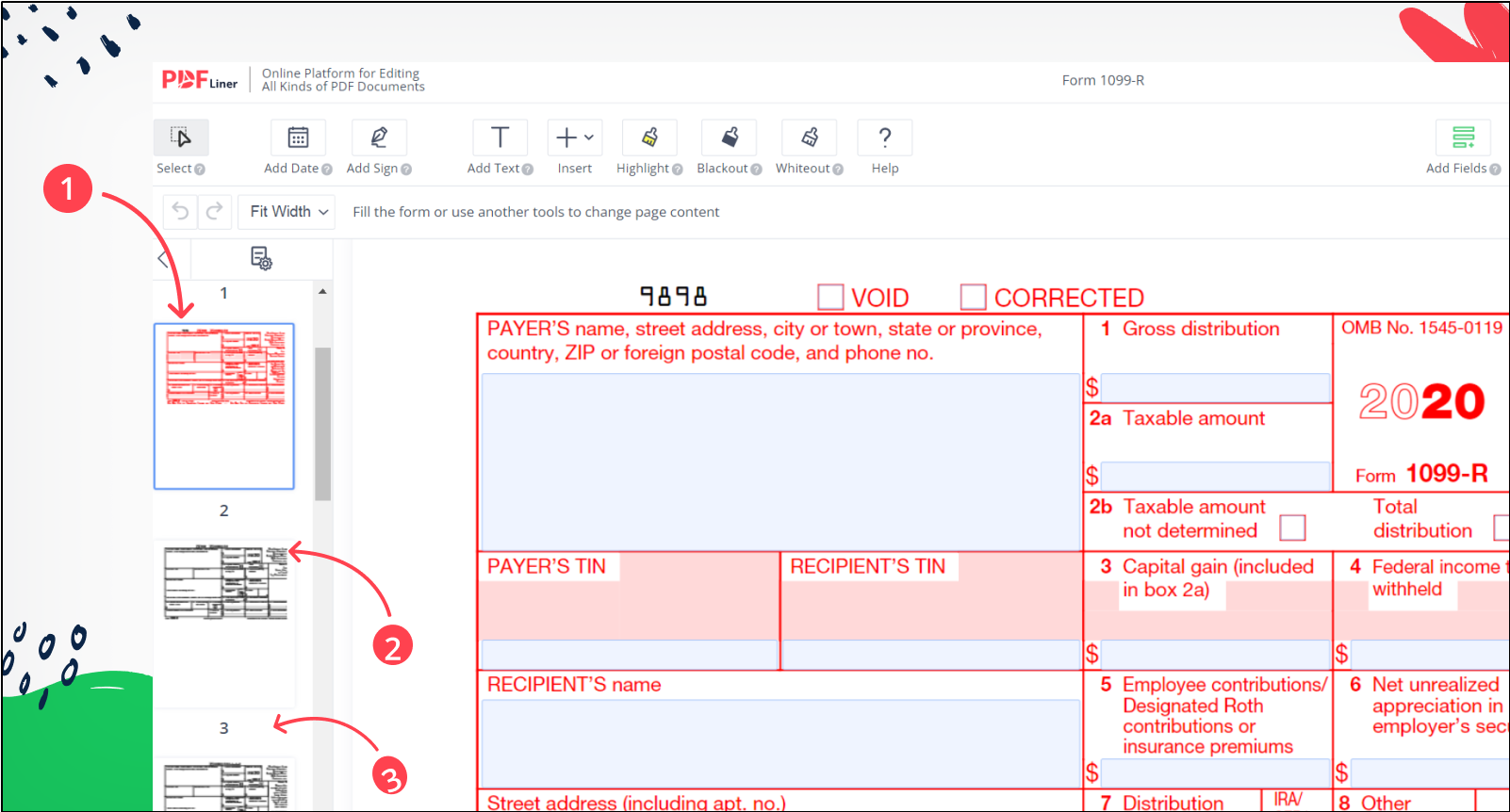 How to Fill Out 1099-R Form - Detailed Instructions - Image Preview