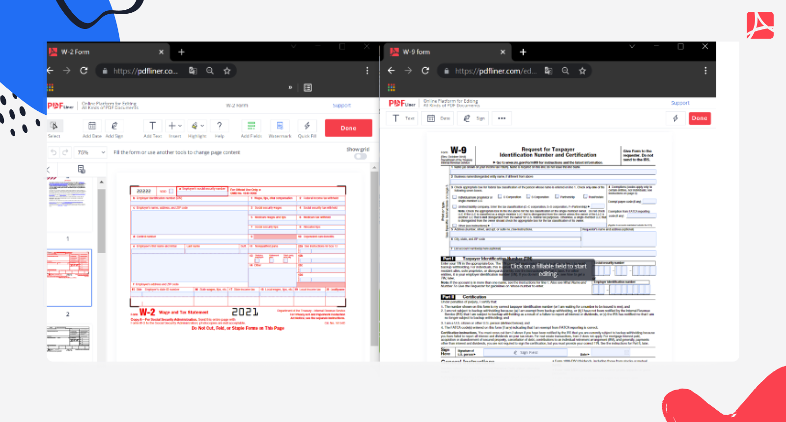 Comparing PDFs