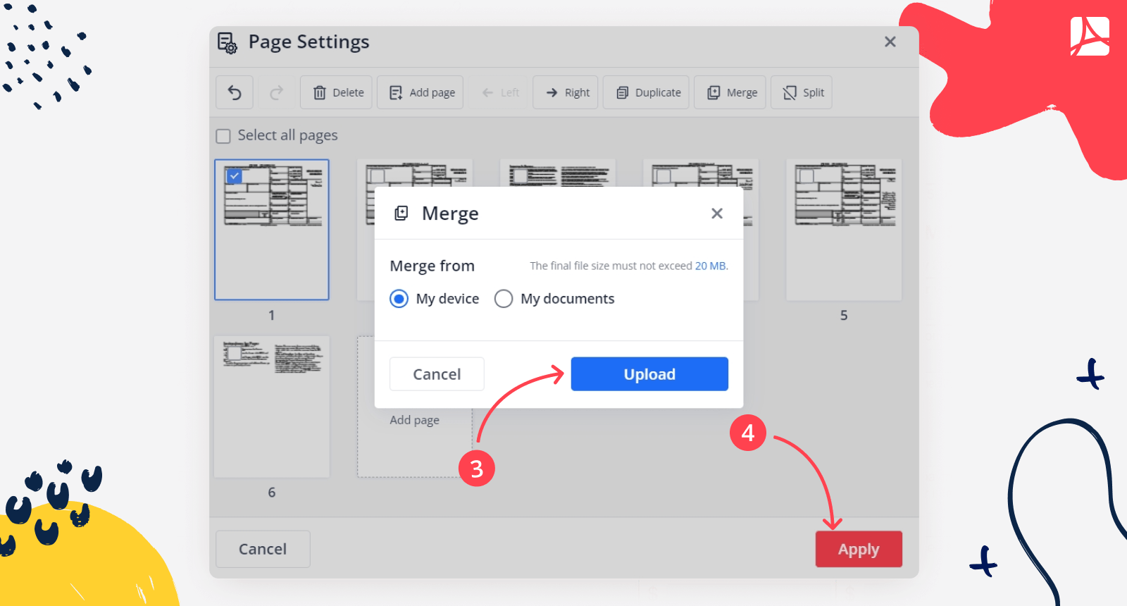 adding pages to an existing pdf