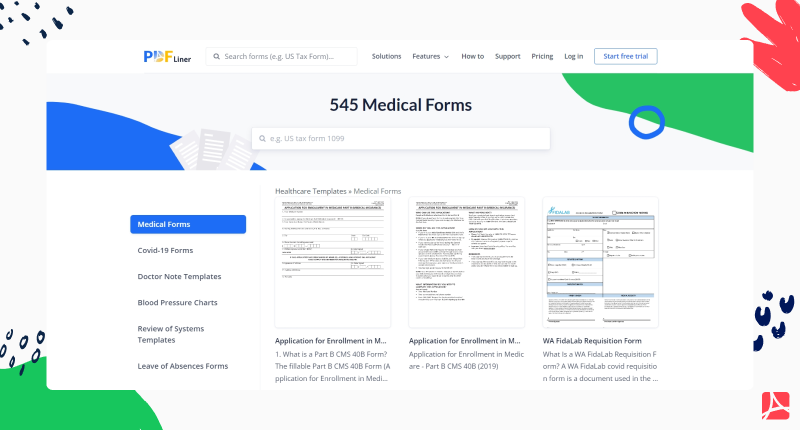Finding a medical form