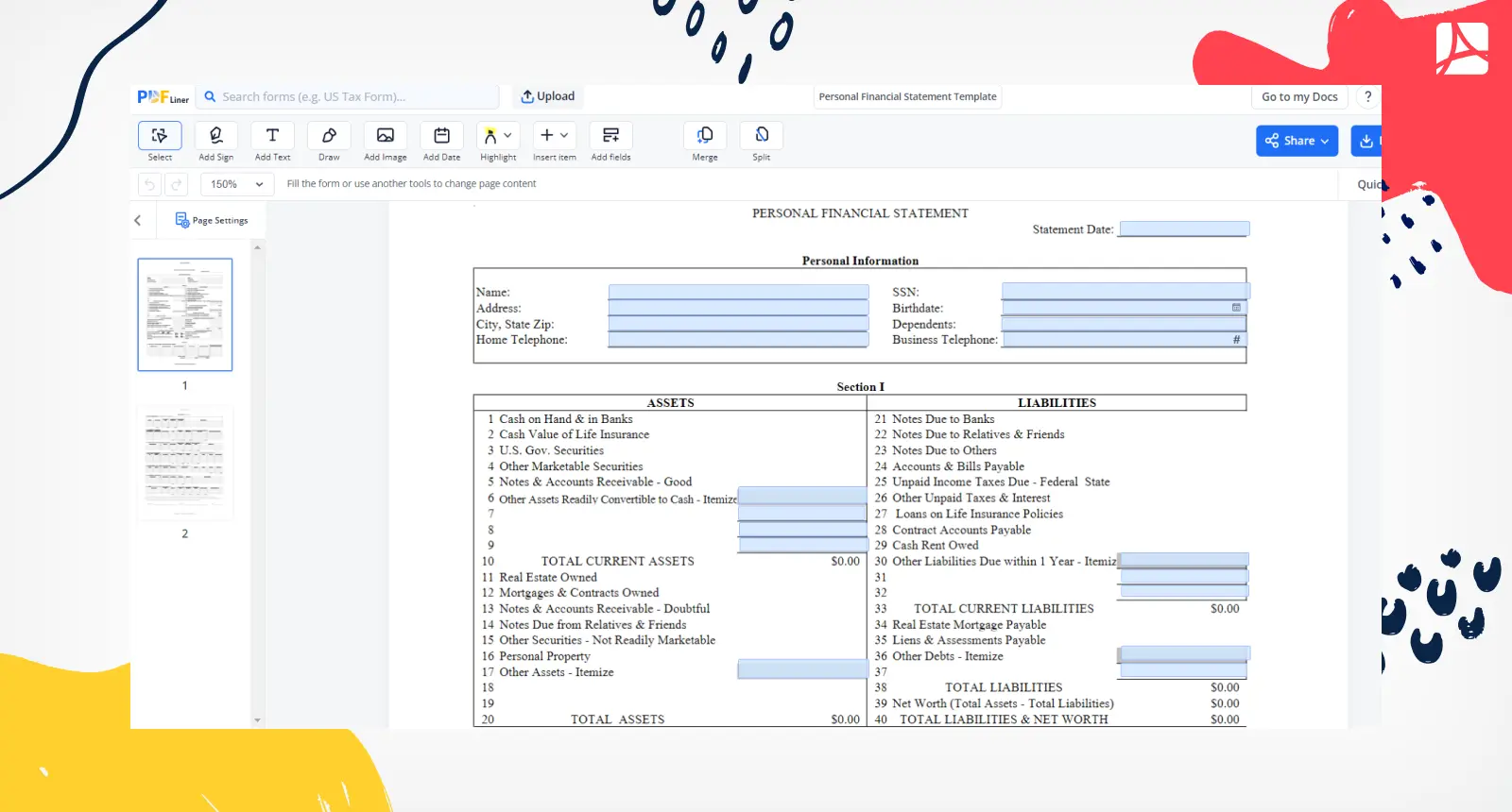 Personal-Financial-Statement-Template