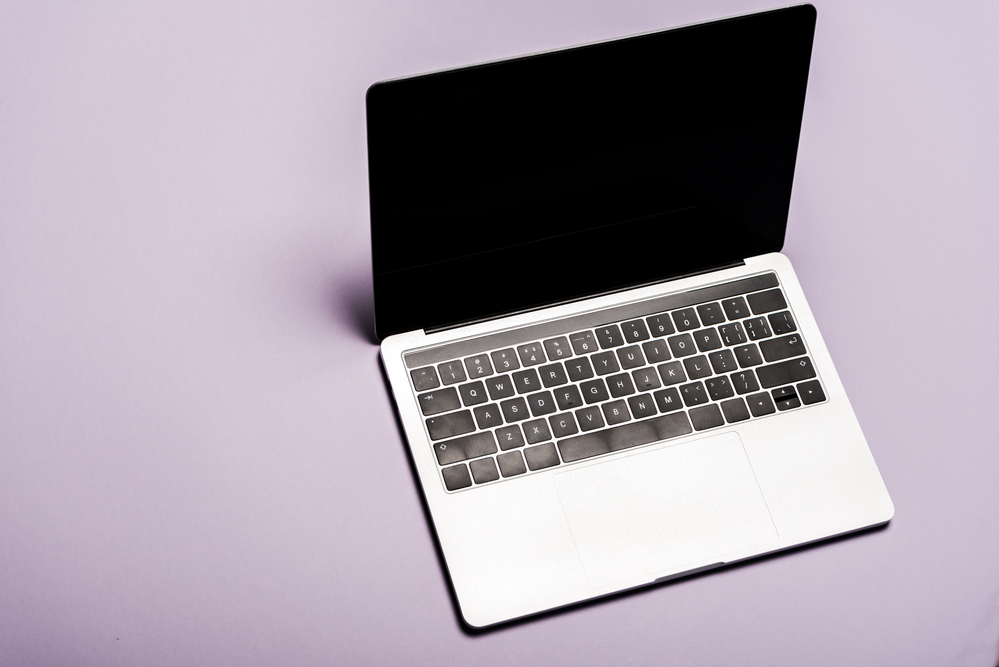 A laptop on a table