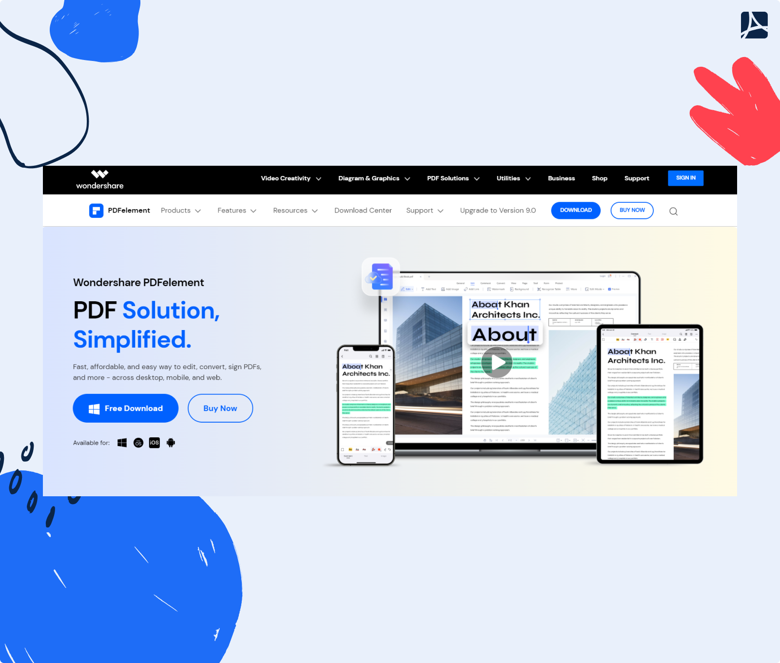 Main Page of PDFElement