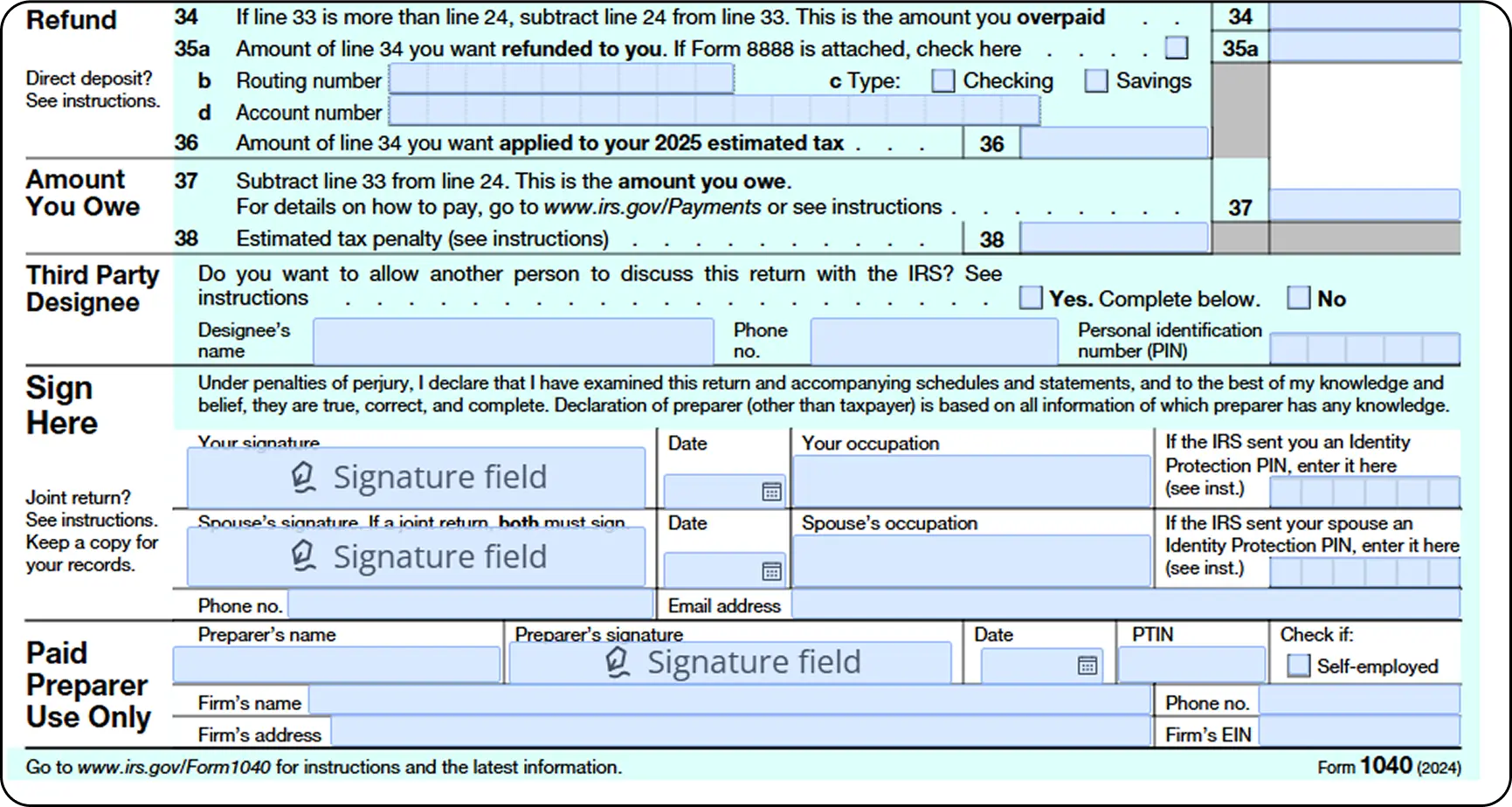 Sign Your Tax Return